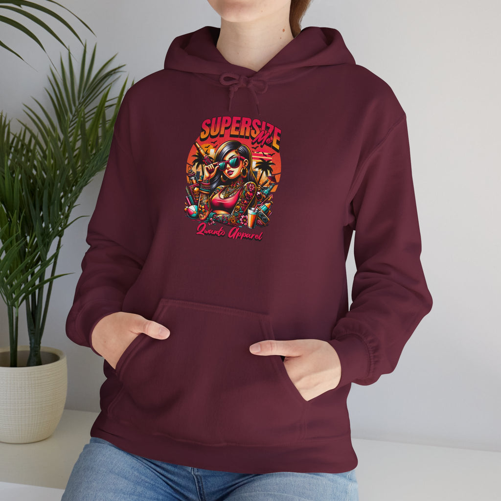 Supersize Me Hoodie | Unisex Vintage Apparel